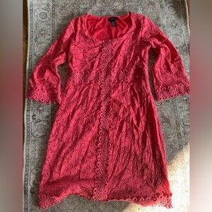 Alfani Pink Dress Formal Women Size Small MIDI Summer Spring Wedding